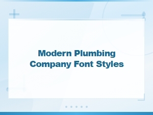 Modern Plumbing Company Font Styles - Free Downloadable Fonts for Plumbers
