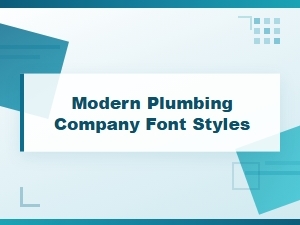 Modern Plumbing Company Font Styles for Professional Logo Design